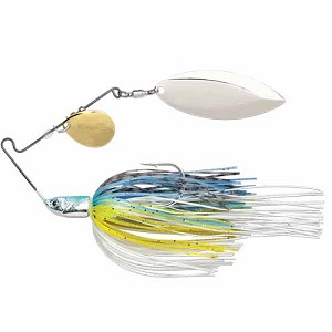 Terminator T34CW91GN T-1 Original Titanium Spinnerbait 3/4 oz, Colorado/Willow Blade (Gold/Nickel), Hot Shad, Per 1