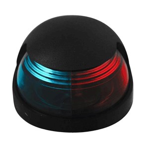 Attwood Quasar 2-Mile Deck Mount, Bi-Color Red/Green Combo Sidelight - 12V - Black Housing