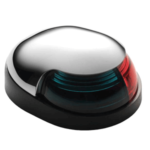 Attwood Quasar 2-Mile Deck Mount, Bi-Color Red/Green Combo - 12V - HIPP/Chrome Housing w/Black Base