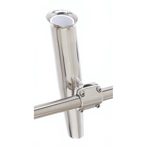 C.E. Smith Mid Mount 2-Way Clamp Rod Holder - Silver - 1-7/8"