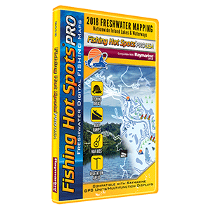Fishing Hot Spots PRO FW - 2018 Digital Map & Fishing Chip f/Raymarine Units - Freshwater