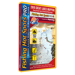 Fishing Hot Spots PRO GL - 2018 Digital Map & Fishing Chip f/Raymarine Units - Great Lakes