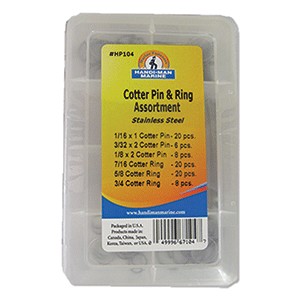 Handi-Man Stainless Steel Cotter Pin & Ring Kit - 82 Pieces