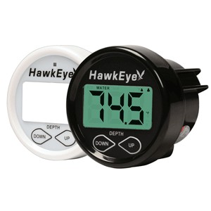 HawkEye In Dash Depth Finder w/Air & Water Temperature - Transom Mount