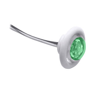 Innovative Lighting LED Bulkhead/Livewell Light "The Shortie" Green LED w/ White Grommet