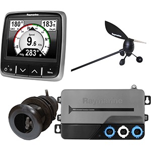 Raymarine i70s System Pack w/Color Instrument & Wind, DST Transducers, iTC-5, 3M Backbone, T-Piece, Power & 2 Backbone Terminators