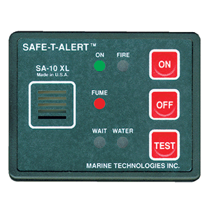 Safe-T-Alert Gas Vapor Alarm, Fume, Fire & Flood/Bilge Water Detector - Surface Mount - Black