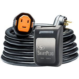 SmartPlug 30 Amp RV Kit 30' Dual Configuration Cordset - Black (SPS X Park Power) & Non Metallic Inlet - Black