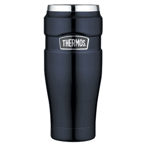 Thermos Stainless King&trade; Vacuum Insulated Travel Tumbler - 16 oz. - Stainless Steel/Midnight Blue