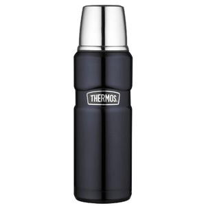 Thermos Stainless King&trade; Vacuum Insulated Beverage Bottle - 16 oz. - Stainless Steel/Midnight Blue