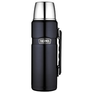 Thermos Stainless King&trade; Vacuum Insulated Beverage Bottle - 40 oz. - Stainless Steel/Midnight Blue