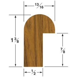 Whitecap Teak Edge Molding - 5'