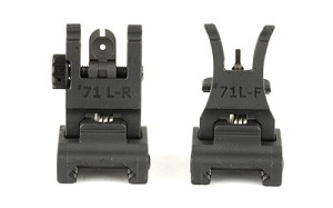 A.R.M.S., Inc. Sight, Fits Picatinny, Polymer Front and Rear Folding, Black 71LF-R