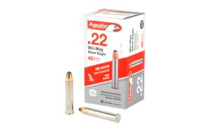 Aguila Ammunition 22WMR, 40 Grain, Soft Point, Nickel, 50 Round Box 1B222400