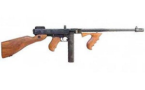 Auto Ordnance 1927A1 Deluxe, Semi-automatic, 45ACP, 18" Barrel, Black Finish, Walnut Stock, Adjustable Sights, 20Rd, Carry Case T1