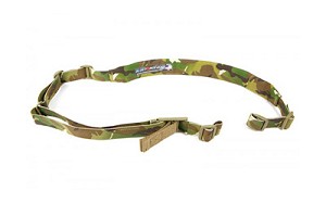 Blue Force Gear Padded Sling, Molded Acetal Adjuster, No Quick Release, Attached with TriGlide instead of Loop Lock, 2-Point Combat Sling, Multi-Cam VCAS-200-OA-MC