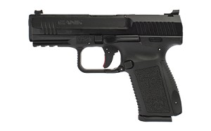CANIK TP9SF Elite-S, Striker Fired, 9MM, 4.19" Match Grade Barrel, Polymer Frame, Black Finish, Trigger Stop, Warren Tactical Sights With Red and Green Fiber Optic Front, Includes Two 15 Round Magazines, Holster, and Interchangeable Backstraps HG3899-N