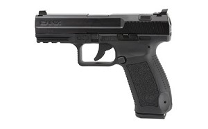 CANIK TP9DA, Striker Fired, Double/Single Action, 9MM, 4.07" Match Grade Barrel, Polymer Frame, Black Finish, Dovetail Sights, Includes Two 18 Round Magazines, Holster, and Interchangeable Backstraps HG4068-N
