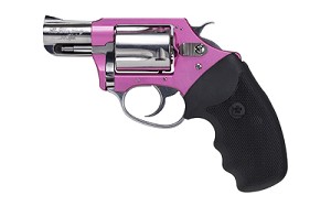 Charter Arms Chic Lady, 38 Special, 2" Barrel, Steel Frame, Pink/Polished Stainless Finish, Rubber Grips, Fixed Sights, 5Rd, Pink Hard Case, Fired Case 53839
