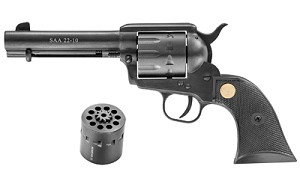 Chiappa Firearms SAA 22-10, 22LR/22WMR, 4.75" Barrel, Alloy Frame, Black Finish, Plastic Grips, 10Rd CF340-155D