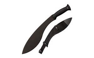 Cold Steel Kukri, Machete, 13" Machete, Machete, Plain Edge, 1055 Carbon/Black, Polypropylene/Black, Cordura Sheath 97KMS