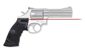 Crimson Trace Corporation Hi-Brite LaserGrip, Fits Smith & Wesson K, L-Frame Round Butt, Rubber Wraparound LG-308
