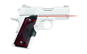 Crimson Trace Corporation Master Series Laser Grip, Fits 1911 Officer's/Defender And Most Other 1911's With Grips Screws Measuring 2 11/16" Apart, Natural Rosewood, Micro-Compact Diode, Fits Ambi-Safety Models, Front Activation LG-902