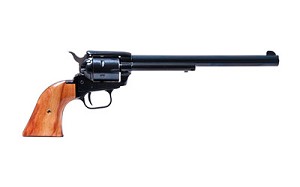 Heritage Rough Rider, Single Action Army Revolver, 22LR/22WMR, 9" Barrel, Alloy Frame, Blue Finish, Wood Grips, Fixed Sights, 6Rd, Right Hand 22MB9