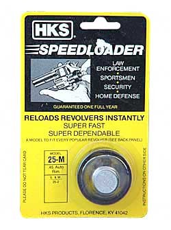 HKS Speedloader, 45ACP, Fits S&W 25-2, Black 25M