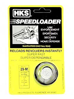 HKS Speedloader, 44 Magnum, Fits S&W 629, Taurus Raging Bull, Black 29M