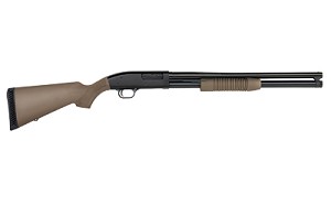 Mossberg 88 Maverick, Pump Action Shotgun, 12 Gauge, 3" Chamber, 20" Barrel, Cylinder Bore, Blued Finish with Flat Dark Earth Synthetic Stock, Bead Sight, 7Rd 31048