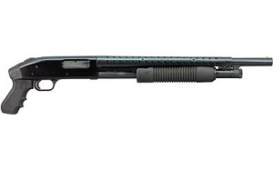 Mossberg 500, Cruiser, Pump Action, 12 Gauge, 3" Chamber, 18.5" Cylinder Barrel, Blue Finish, Pistol Grip, Bead Sight, 5Rd, w/Heat Shield 50440