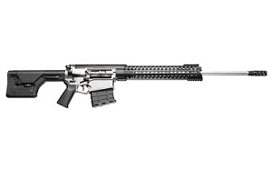 Patriot Ordnance Factory P300, Semi-automatic Rifle, 300 Winchester Magnum, 24.5" Barrel, 1:10 Twist, NP3 Coating, Magpul MOE Furniture, 20Rd, 14.5" MLOK Rail, Triple Port Muzzle Brake, POF EFP Drop In Trigger 00909