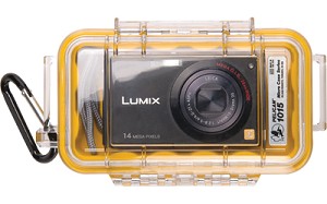 Pelican 1015 Micro Case, Yellow/Clear, Hard Case, Interior 5.14"x2.64"x1.37", Watertight, Crushproof, Dustproof 1015-007-100