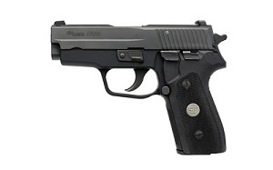 Sig Sauer P225, Double Action, Compact, 9MM, 3.6" Barrel, Alloy Frame, Black Finish, G10 Black Grips, 8Rd, 2 Mags, Night Sights 225A-9-BSS-CL