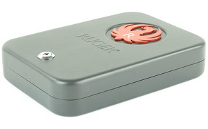 SnapSafe Ruger Lock Box, X-Large, 10" x 7" x 2", Black Finish, Key Lock, 16 Gauge Steel, Cable Included 75210R