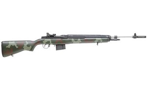 Springfield M1A Super Match Competition, Semi-automatic, 308 Win, 22" Stainless Heavy Barrel, Blue Finish, Camo Stock, Adjustable Sights, 10Rd, McMillian Stock SA9805