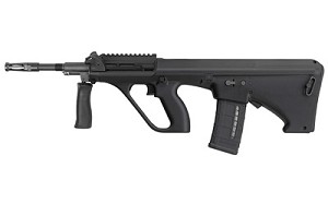 Steyr Arms AUG A3 M1, Semi-automatic, 223 Rem, 16" Barrel,  Black Finish, NATO Stock, 30Rd, Picatinny Rail, QD Front Sling Swivel AUGM1BLKNATOS