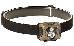 Streamlight Enduro Pro, Headlamp, Green C4 LED 200 Lumens, Three AAA Batteries, Coyote Brown Finish 61425