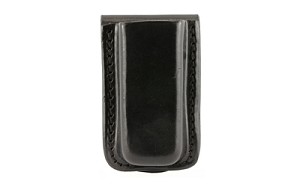 Tagua MC5 Single Mag Carrier, Fits Sig Sauer, Beretta, & Walther 9mm Magazines, Black Leather, Ambidextrous MC5-024