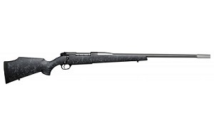 Weatherby Mark V, AccuMark, Bolt, 257 Wby, 26", Black With Grey Spiderweb Accents, Monte Carlo Composite with Aluminum Bedding Block , Right Hand, LXX Trigger, #3 Fluted Stainless Steel With Recessed Target Crown, 3Rd, 8 1/4 lbs. MAMM257WR6O