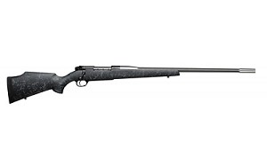 Weatherby Mark V, AccuMark, Bolt, 300 Wby, 26", Black With Grey Spiderweb Accents, Monte Carlo Composite with Aluminum Bedding Block , Right Hand, LXX Trigger, #3 Fluted Stainless Steel With Recessed Target Crown, 3Rd, 8 3/4 lbs. MAMM300WR6O