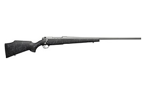 Weatherby Mark V, WeatherMark, Bolt, 300 Wby, 26", Black With Grey Spiderweb Accents, Monte Carlo Composite with Aluminum Bedding Block , Right Hand, LXX Trigger, #2 Tactical Grey Cerakote, 3Rd, 7 3/4 lbs. MWMM300WR6O