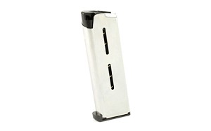 Wilson Combat Officer Magazine, 45ACP, 7Rd, Fits 1911, Stainless 47OXC